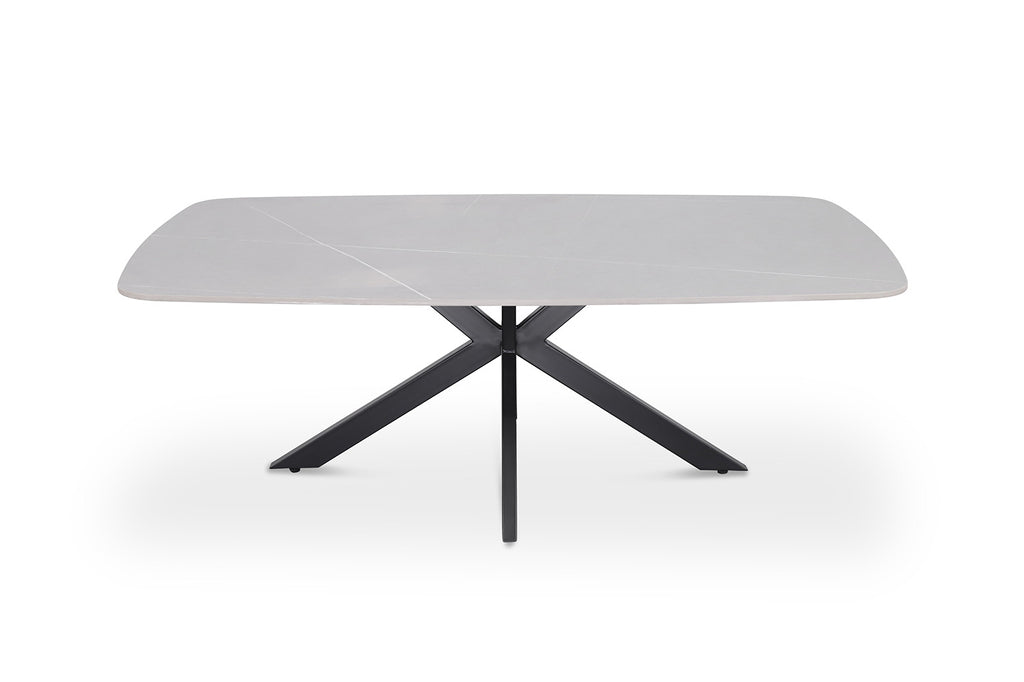 Rousseau Apollo Salontafel – Steen & Metaal – Grijs – L130 x B70 x H45 cm